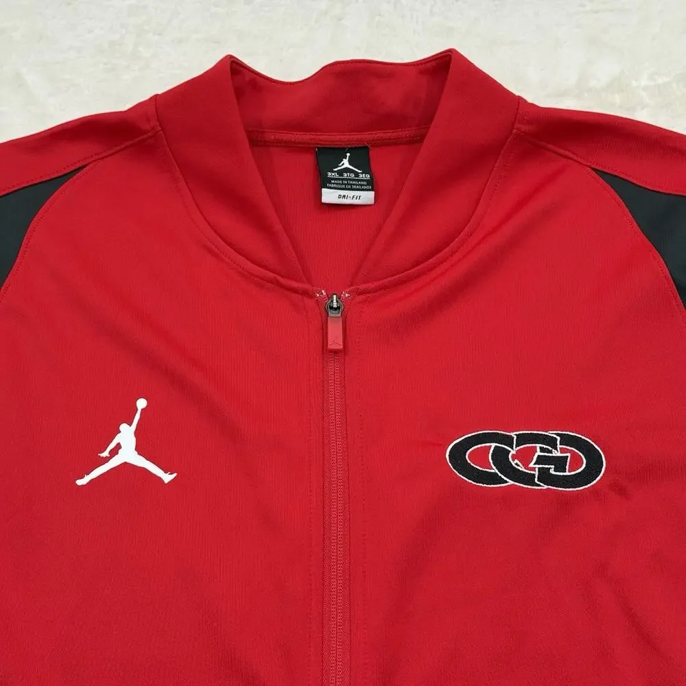 Jordan Flight Team CGD Cowboys Iowa High School Track Jacket Red Men's 3XL